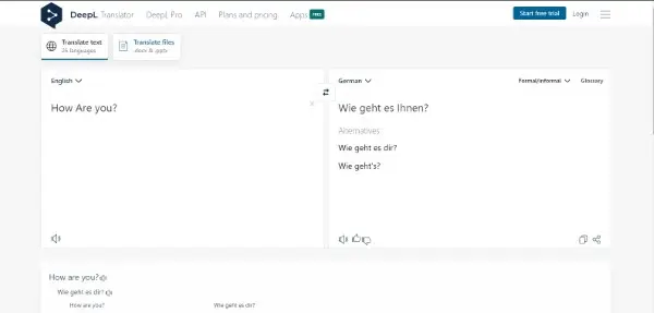 Deepl هو موقع ترجمة نصوص دقيق ومجاني