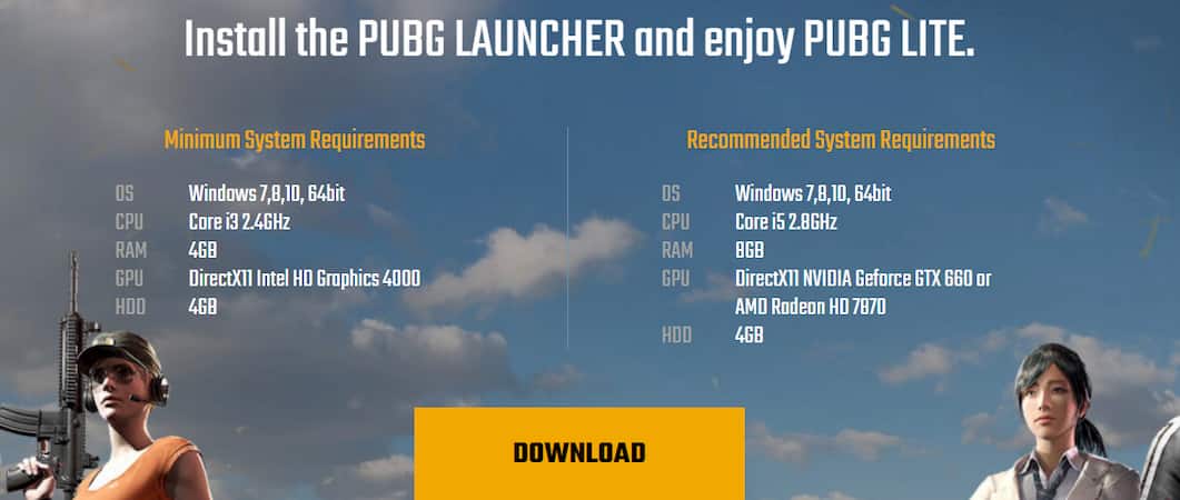 تحميل لعبة pubg lite للكمبيوتر