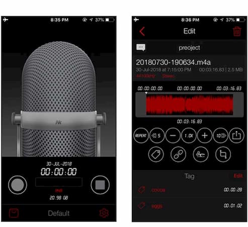 افضل برنامج تسجيل صوت للايفون