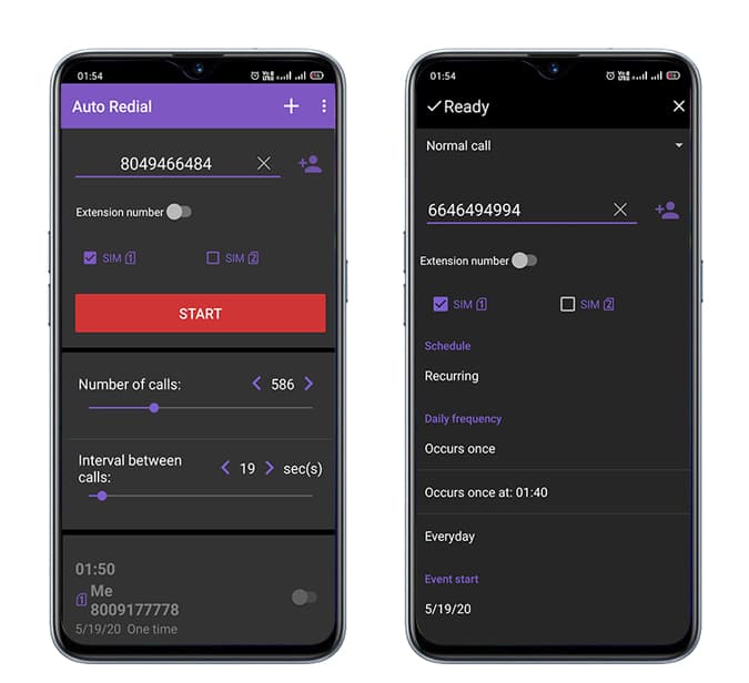 برنامج إعادة الاتصال تلقائاً للاندرويد