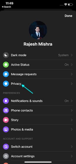 _تفعيل خاصية App Lock لفيسبوك ماسنجر على الايفون والايباد.