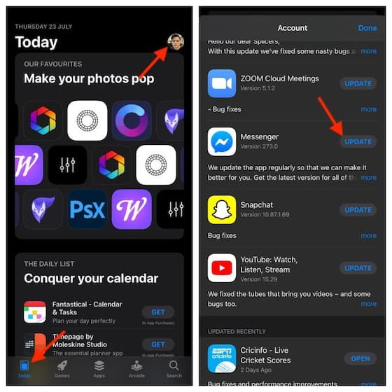 تفعيل خاصية App lock للماسنجر
