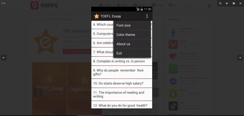 برنامج تحضير توفل للاندرويد