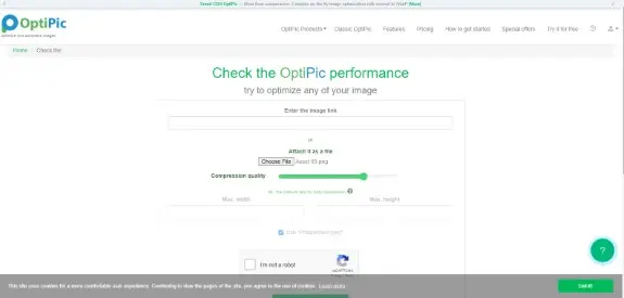 Optipic موقع تقليل حجم صور أخر قادر على تصغير حجم الصور بفعالية