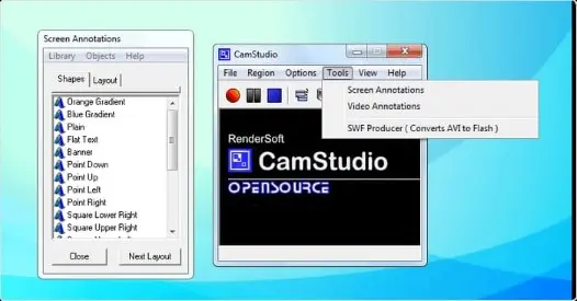 يعد برنامج CamStudio خياراً جيدًا للأشخاص الذين يبحثون عن برنامج تسجيل