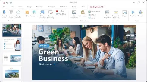 iSpring Suite عبارة عن مجموعة كبيرة من الأدوات الخاصة بتسجيل الفيديو