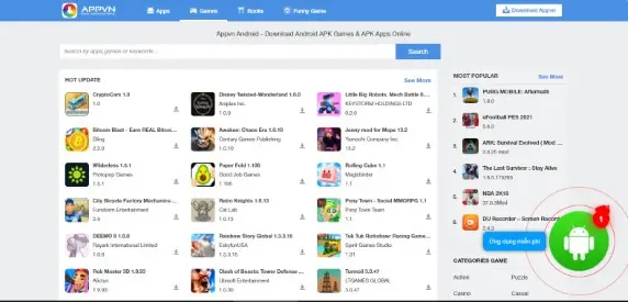 appvn هو متجر العاب مهكرة للاندرويد 2022