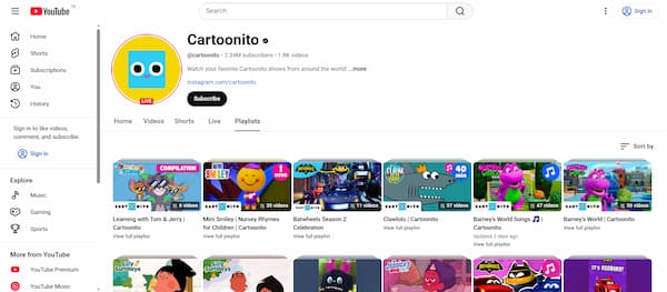 هو قناة  يوتيوب لمشاهدة أفلام كرتون اون لاين مجانا للأطفال
