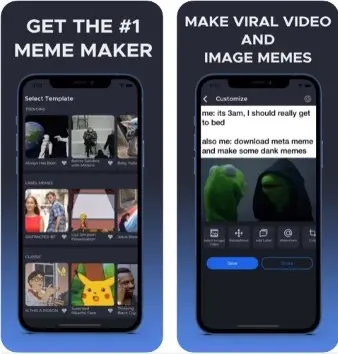 Meta Meme هو واحد من أفضل تطبيقات صناعة الميمز للايفون