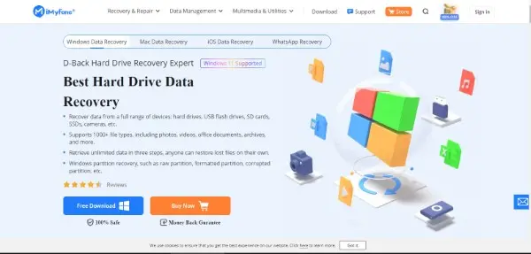 iMyFone هو برنامج استرجاع ملفات محذوفة مجاني قادر على استرجاع