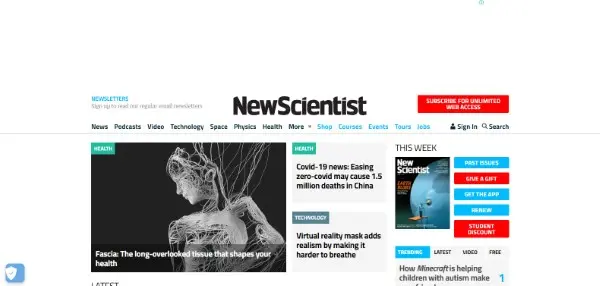 New Scientist هي مجلة علوم أسبوعية تأسست عام 1956
