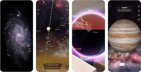 Night Sky هو برنامج استكشاف الفضاء للايفون