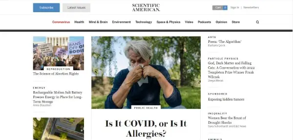 Scientific American هي مجلة أمريكية علمية قديمة جداً