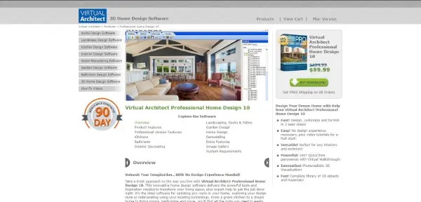 Virtual Architect هو واحد من أفضل برامج تصميم المنازل والأجزاء الداخلية لها