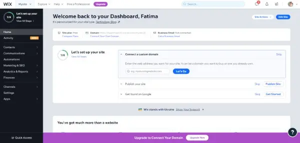 Wix هي منصة تصميم موقع إلكتروني مناسبة جداً للمبتدئين