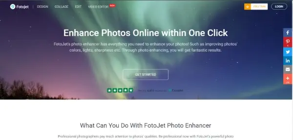 Fotojet هو محسن صور احترافي يقدم العديد من الأدوات المجانية والمدفوعة