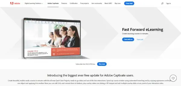 Adobe Captivate هي واحدة من أقوى منصات التعليم عن بعد