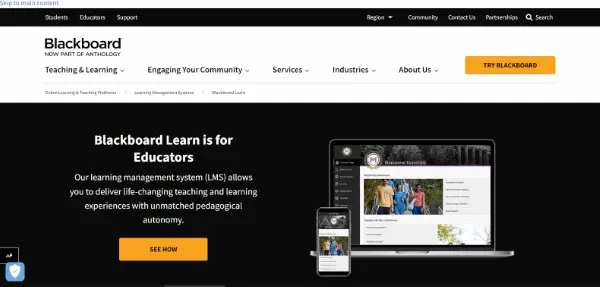 Blackboard Learn هي منصة تعليم عن بعد تستهدف جميع المستويات