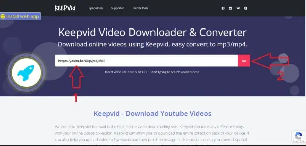 Keepv هو واحد من أشهر مواقع للتحميل من اليوتيوب والفيسبوك