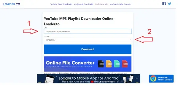 Loader هو موقع تحميل الفيديو من اليوتيوب ذات شهرة واسعة