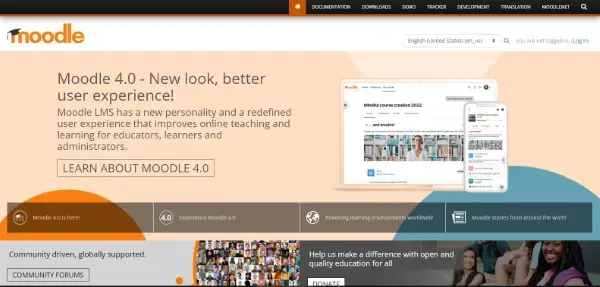 Moodle LMS هو موقع تعليمي مفتوح المصدر ومجاني بشكل كامل