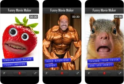 Funny Movie Maker هو برنامج تحريك العين في الصور وجعلها تتكلم للايفون