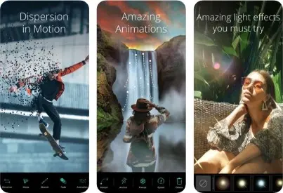PhotoDirector برنامج تحريك الصور الثابتة للايفون مجاناً