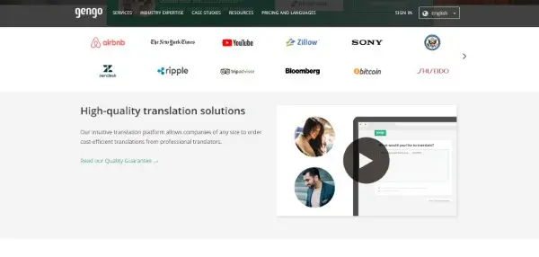 Gengo هي منصة ترجمة بشرية هدفها دعم ومساعدة المترجمين