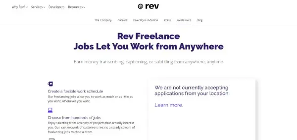 Rev هو موقع عمل حر متخصص في خدمات الترجمة النصية والصوتية
