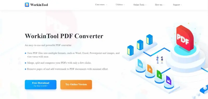 WorkinTool هو برنامج تحويل بي دي أف مفيد وشامل لأجهزة الكمبيوتر