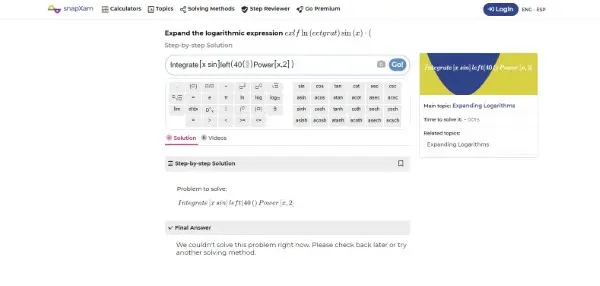 SnapXam هو موقع حل المسائل الرياضية المميز