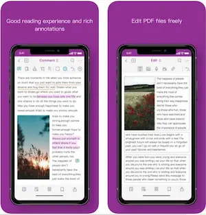 Foxit PDF هو برنامج للكتابة على ملف PDF متوفر لأجهزة الايفون والاندرويد
