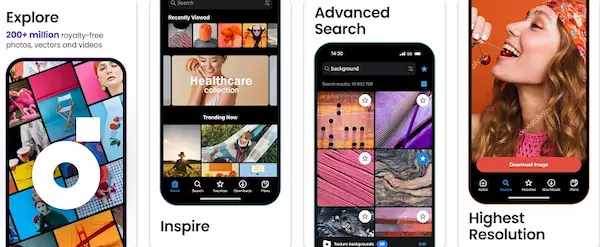 تطبيق Depositphotos هو تطبيق لبيع وشراء الصور والرسومات الرقمية،