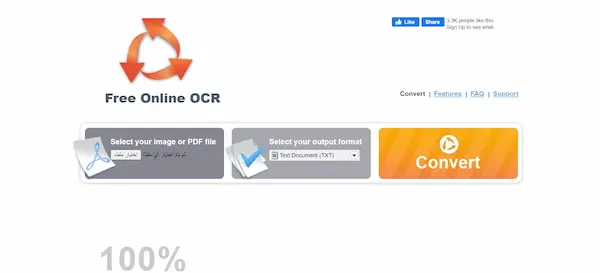 Free-Online هي أداة تحويل الصورة إلى نص قابل للتعديل