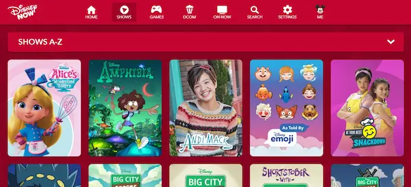 DisneyNOW هو واحد من أقوى مواقع لمشاهدة الكرتون مجاناً في أمريكا