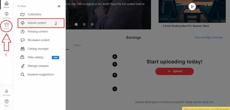 الخطوة الثانية هي فتح حسابك والتوجه إلى قسم Portfolio من الخيارات