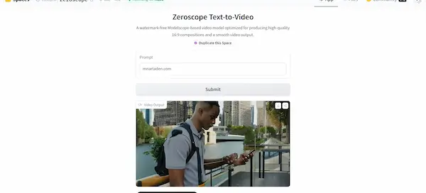 Zeroscope هو موقع رائع يعمل على إنشاء الفيديوهات بالذكاء الاصطناعي 