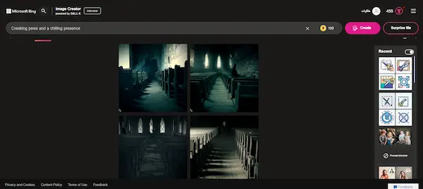 موقع للرسم بالذكاء الاصطناعي يتبع محرك بحث بينج